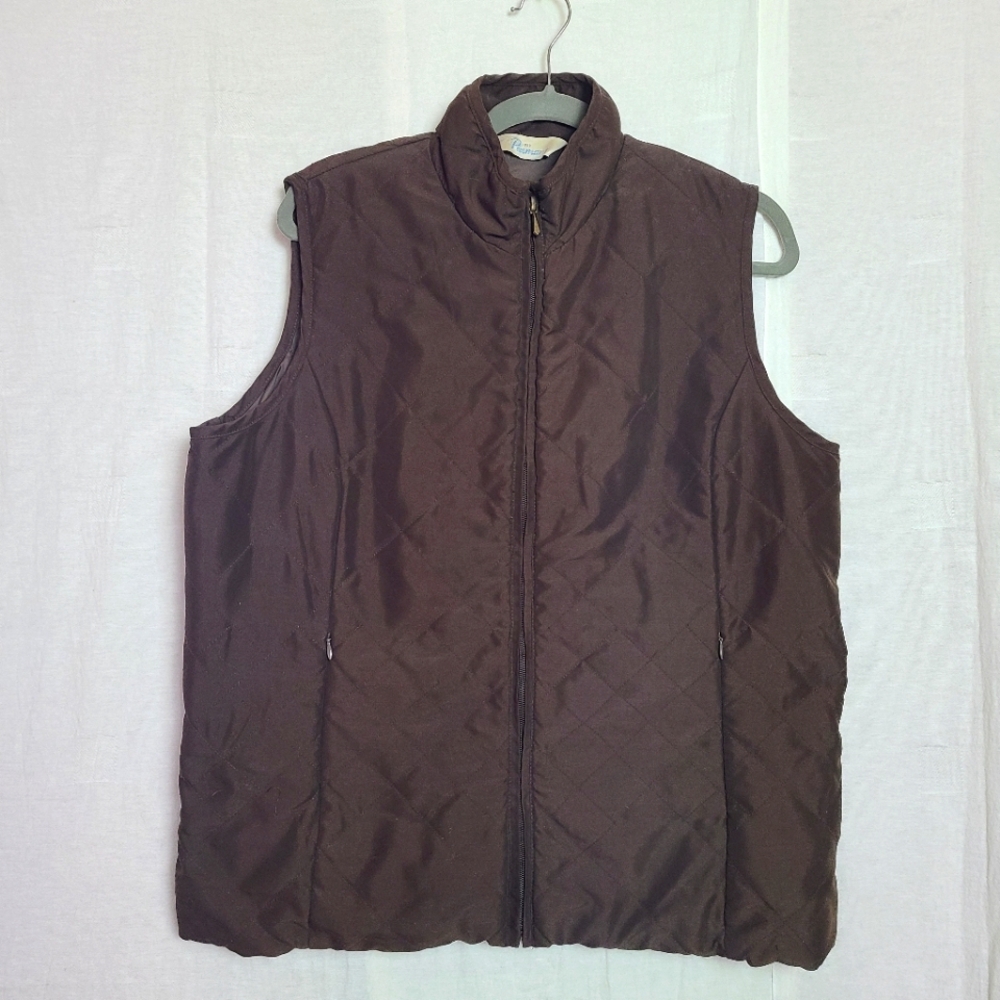 Penmans Girl's L Quilted Puffer Vest Brown Retro Outdoor Gorpcore Fall Spring